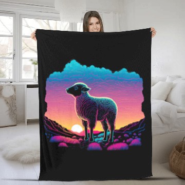 Discover Retro Aesthetic Lamb Baseball Tees Fleece Blankets