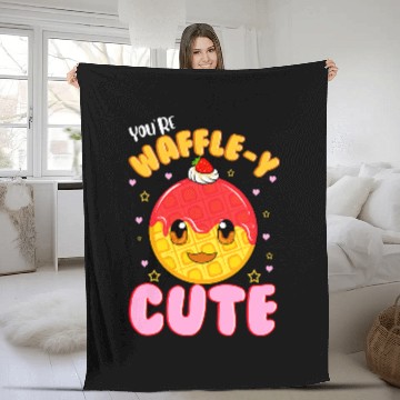 Discover Waffle Lover Super Cute Strawberry Jam Waffle Breakfast Baseball Tees Fleece Blankets
