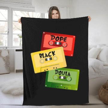 Discover Dope Black Doula Black History Month Black Birth Matters Fleece Blankets