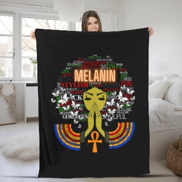 Discover Classy Womens African Head Wrap Black Pride Melanin 1 Zip Fleece Blankets