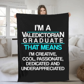 Discover Valedictorian Graduate Class Creative Funny Graduation Baseball Tees Fleece Blankets