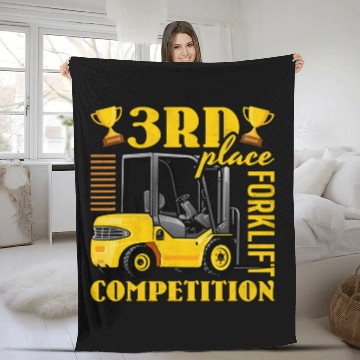 Discover 3rd Place Forklift Competition Forklift Operator Fleece Blankets