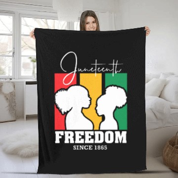 Discover 1865 Juneteenth Black History American For Black Woman Fleece Blankets