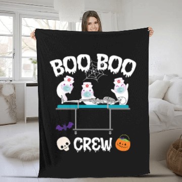 Discover Boo Boo Crew ghosts nurses Paramedic EMT Halloween Matching Fleece Blankets
