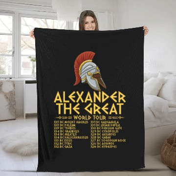 Discover Alexander The Great World Tour Ancient Greek History Baseball Tees Fleece Blankets