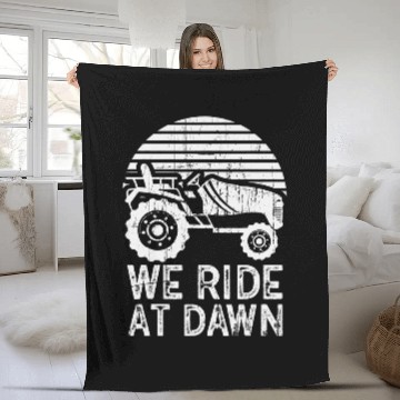 Discover We Ride At Dawn Dad Lawn Mower Make Laugh Day Yard Work 1 Fleece Blankets
