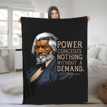 Discover Frederick Douglass Quote for Black History Month 2 Fleece Blankets