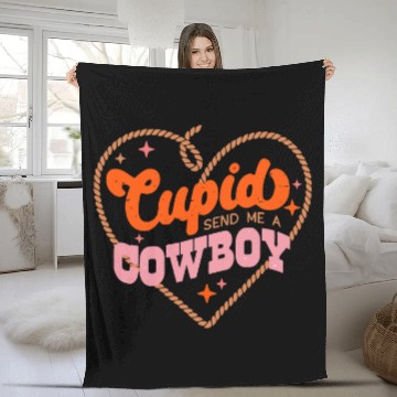 Discover Cupid Sends Me A Cowboy Baseball Tees Fleece Blankets