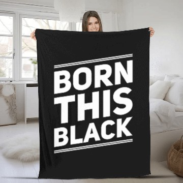 Discover Born This Black History Month African American Pride Fleece Blankets