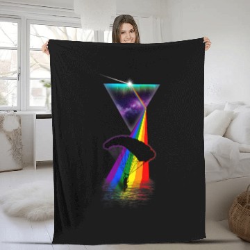 Discover Skydiving Gift vintages Retro Prism Skydiving Fleece Blankets