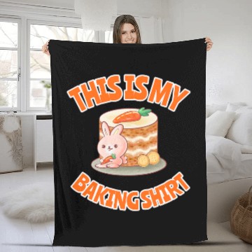 Discover Rabbits This Is My Baking Cute Rabbit Baking Carrot Cake Fleece Blankets