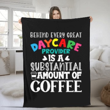Discover Childcare Provider Daycare Teacher Coffee Lover Drinker Baseball Tees Fleece Blankets