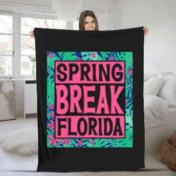 Discover Spring Break Senior Class Student School Trip Florida Beach Fleece Blankets