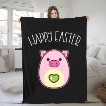 Discover happy easter egg shaped pig kawaii otaku anime Baseball Tees Fleece Blankets