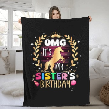 Discover OMG Its My Sisters Birthday Funny For Sisters Birthday 32 Baseball Tees Fleece Blankets