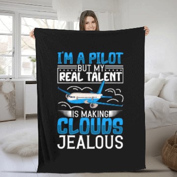 Discover Future Pilot Aviation Airplane Airline Aviator Lifestyle Fleece Blankets