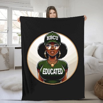 Discover HBCU Black History Educated Alumni Apparel Women 2024 Fleece Blankets