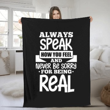 Discover Always Speak How You Feel African American Afro Black Pride Fleece Blankets