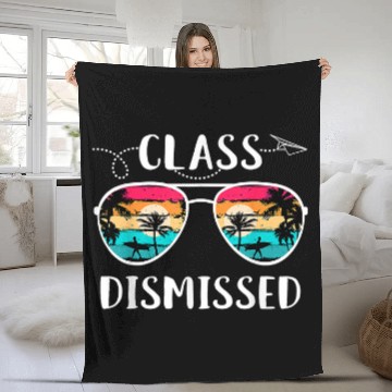 Discover Surf Life Teacher Class Dismissed Sunglasses sunset Surfing Fleece Blankets