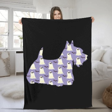 Discover Dog Scottish Terrier Scottie Dog ghosts Halloween T Fleece Blankets Baseball Tees