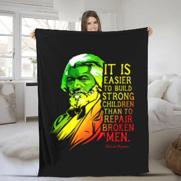 Discover Frederick Douglass Quote for Black History Month 4 Fleece Blankets