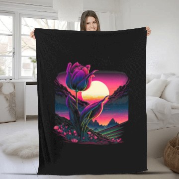 Discover Retro Aesthetic Tulip Baseball Tees Fleece Blankets