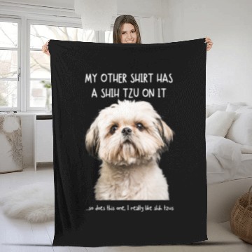 Discover Fun Shih Tzu On It Dog Lovers Adopt Dont Shop Fleece Blankets