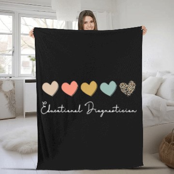 Discover Educational Diagnostician School Psychologist Psychometrist Zip Fleece Blankets