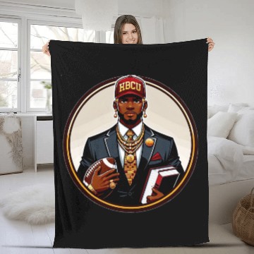 Discover HBCU Football Black History Educated Alumni Apparel Fleece Blankets