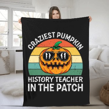 Discover Craziest Pumpkin History Teacher In The Patch Halloween Baseball Tees Fleece Blankets