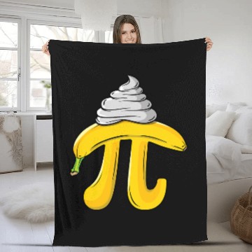 Discover Banana Cream Pie Math Day Mathematics Happy Pi Day Fleece Blankets