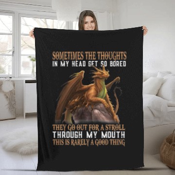 Discover Sometimes the thoughts in my head get so bored they go out Baseball Tees Fleece Blankets