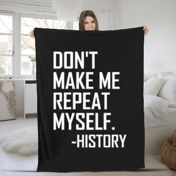 Discover Dont Make Me Repeat Back To School History Teacher 1 Baseball Tees Fleece Blankets