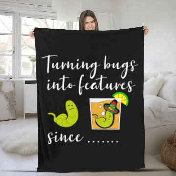 Discover Funny Debugging Programming Programmer Software Developer BL Zip Fleece Blankets