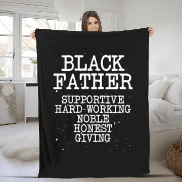 Discover Black Father King Values Afro American Dad Black History 1 Fleece Blankets