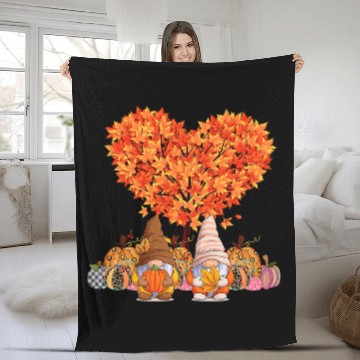 Discover Its Fall Yall Cute Gnomes Pumpkin Autumn Tree Fall Leaves269 Fleece Blankets