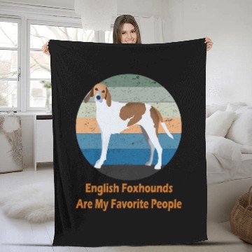 Discover English Foxhound dog 2 Fleece Blankets