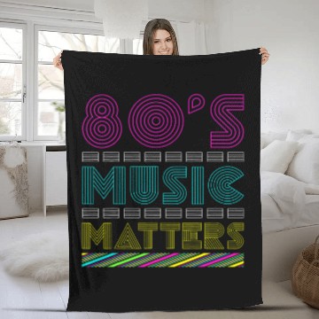 Discover 80s Music Matter Baseball Tees Fleece Blankets