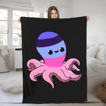 Discover Omnisexual Pride Octopus Baseball Tees Fleece Blankets
