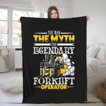 Discover Forklift operator Warehouse Heavy equipment Forklift truck 3 Fleece Blankets