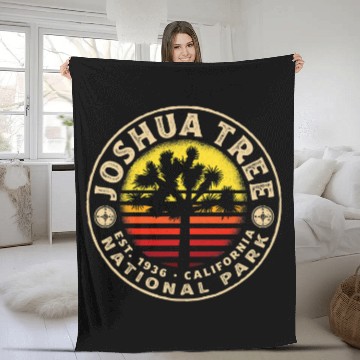 Discover Joshua Tree National Park Outdoor 8 Baseball Tees Fleece Blankets