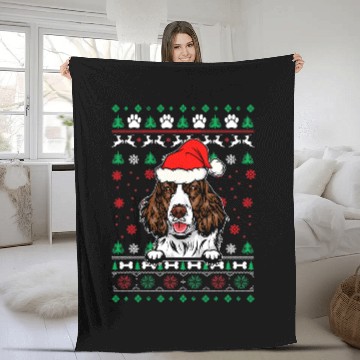Discover English Springer Spaniel Dog Lovers Ugly Christmas Sweater Baseball Tees Fleece Blankets