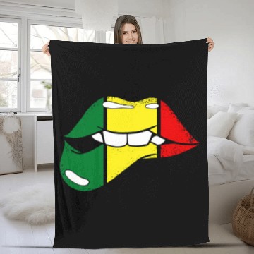 Discover African Lips Black History Month Black Queen Pride Apparel Fleece Blankets