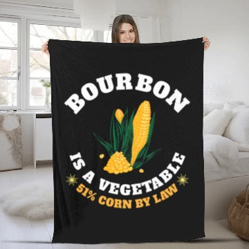 Discover Bourbon Is A Vegetable Funny Whiskey Bourbon Zip Fleece Blankets