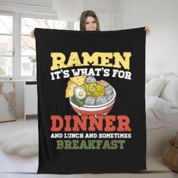 Discover Ramen Its Whats For Dinner Lunch Breakfast Noodle Love Pho Fleece Blankets