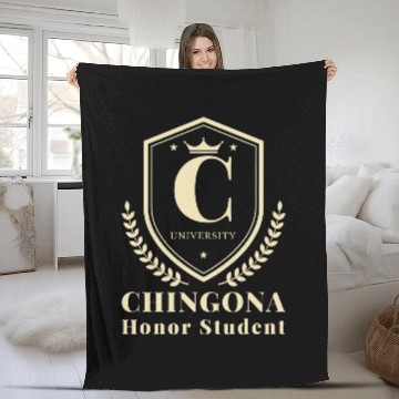 Discover Funny CHINGONA University Honor Student Baseball Tees Fleece Blankets