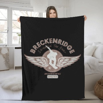 Discover Skiing Ski Breckenridge Colorado Snowboarding Zip Fleece Blankets