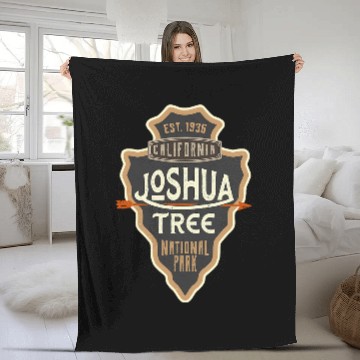 Discover Joshua Tree National Park Outdoor 2 Baseball Tees Fleece Blankets