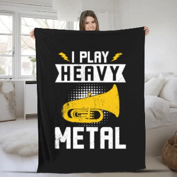 Discover Tuba Player I Play Heavy Metal Tuba Baseball Tees Fleece Blankets