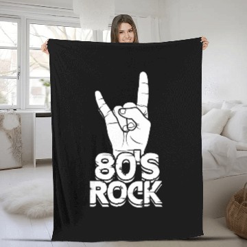 Discover 80s Rock 1980s Eighties Rock Music Fleece Blankets